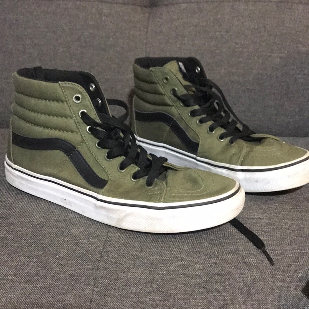 Olive Green High Top Vans